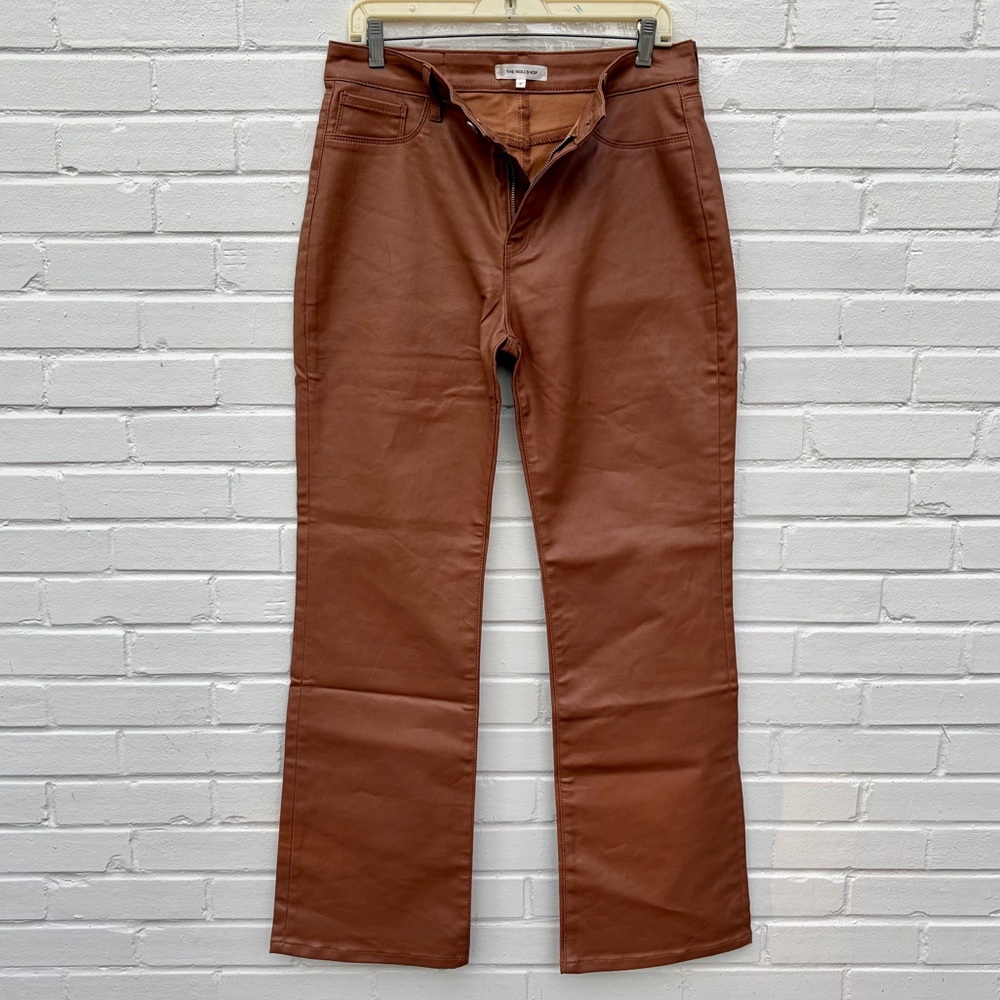 ❌SOLD❌ The Noli Shop ARIA COATED FLARE JEANS in MOCHA, SZ 31 (12) MSRP $178 - Picture 3 of 10